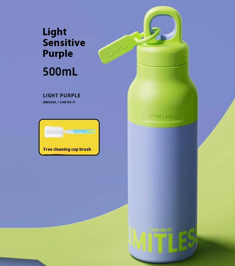 Unthreaded Quickly Open Stainless Steel Sports Bottle