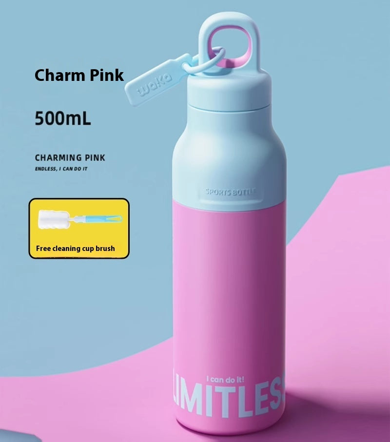 Unthreaded Quickly Open Stainless Steel Sports Bottle
