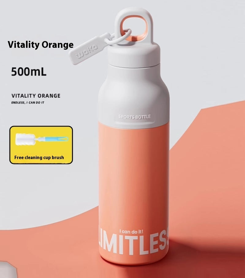 Unthreaded Quickly Open Stainless Steel Sports Bottle