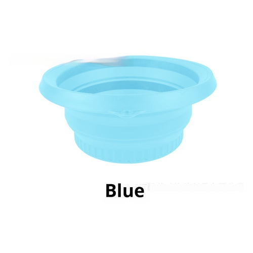 Collapsible silicone ice basin for at-home facials