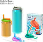 Silicone Soda Can Lid with Straw